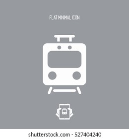 Train flat vector icon