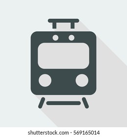 Train flat vector icon