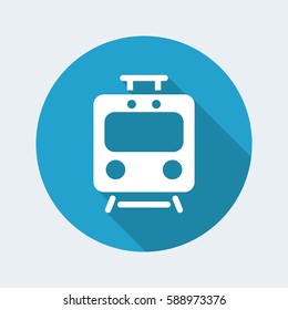Train flat vector icon