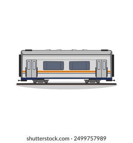 Zug flacher Vektor. Fahrzeugdarstellung