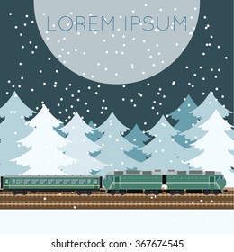 Train in the forest banner