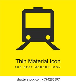 Train front bright yellow material minimal icon or logo design