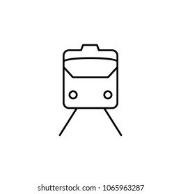train front icon. Element of simple icon for websites, web design, mobile app, info graphics. Thin line icon for website design and development, app development  on white background