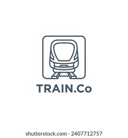 Diseño moderno minimalista del logotipo delantero del tren