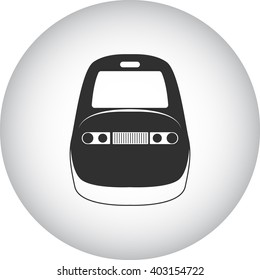 Train front protection sign simple icon on  background