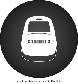 Train front protection sign simple icon on  background