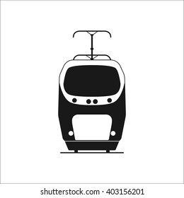Train front protection sign simple icon on  background