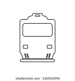 train front view icon. Element of transport for mobile concept and web apps icon. Outline, thin line icon for website design and development, app development