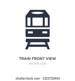 train front view icon on white background. Simple element illustration from Transport concept. train front view sign icon symbol design.