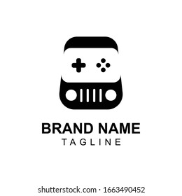 Plantilla de diseño del logotipo del juego de tren
