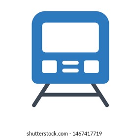 train glyph colour vector icon