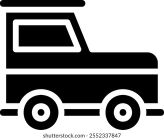train glyph icon illustration vector