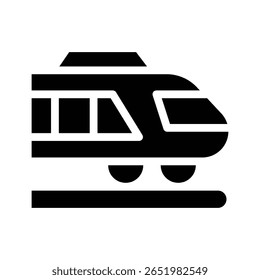Gráfico de Vector de ilustración de icono de glifo de tren. Gráfico simple del Vector de la ilustración del elemento, conveniente para el App, los Sitios web, y las presentaciones aisladas en el fondo blanco
