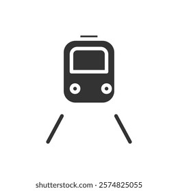 Train glyph icon. Vector illustration