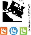 Train going off the tracks icon