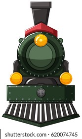 Train in green color illustration