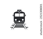 Train icon. ancient train front view symbol template for graphic and web design collection logo vector illustration