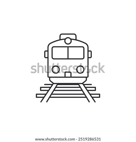 Train icon. ancient train front view symbol template for graphic and web design collection logo vector illustration
