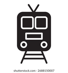 Icono de tren. Icono de tren negro.
