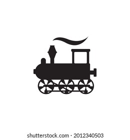 Train icon in black isolated on a white background 