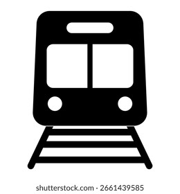 Icono de tren. Icono de tren negro, Ilustración vectorial