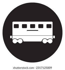 Zugsymbol, Zugwagen, Vektorgrafik-Logo-Design