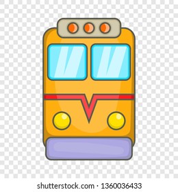 Train icon in cartoon style isolated on background for any web design 