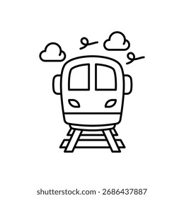 Train icon clean and modern vector illustration