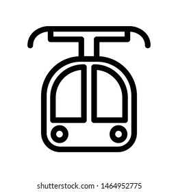 Train Icon , Communication Transportation Emblem Isolated Illustration , Template Logo Design Outline Solid Background White
