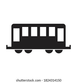 Diseño del icono del tren aislado en fondo blanco