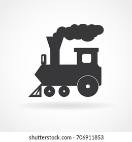 Train icon. Icon design. Pictograph of  locomotives. Train in a flat style, vector illustration isolated.