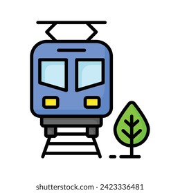 Diseño de icono de tren, listo para usar aislado en fondo blanco