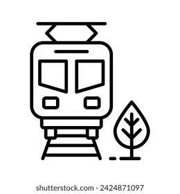 Train Icon Design, gebrauchsfertig isoliert auf weißem Hintergrund