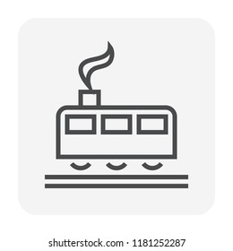 Train icon design for transportation work, 64x64 perfect pixel and editable stroke.