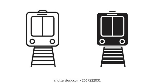 Train icon. doodle graphics vectors