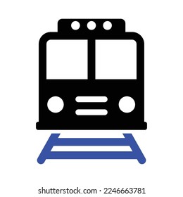 Icono del tren en estilo Dualtone