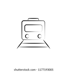 train icon. Element of anti aging icon for mobile concept and web apps. Doodle style train icon can be used for web and mobile