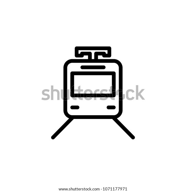 a train icon. Element of minimalistic icons\
for mobile concept and web apps. Thin line icon for website design\
and development, app\
development