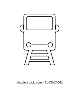 a train icon. Element of transport for mobile concept and web apps icon. Outline, thin line icon for website design and development, app development