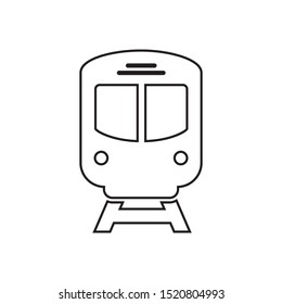 Train icon flat design. Modern Transportation sign. vector illustration