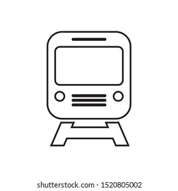 Train icon flat design. Modern Transportation sign. vector illustration