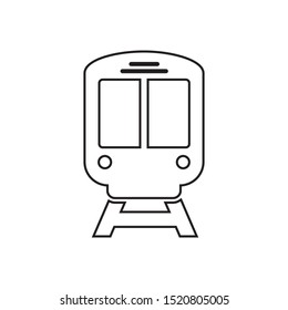 Train icon flat design. Modern Transportation sign. vector illustration