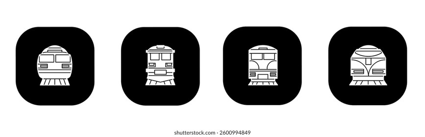 Train icon in flat. Train icon design. Stock vector.