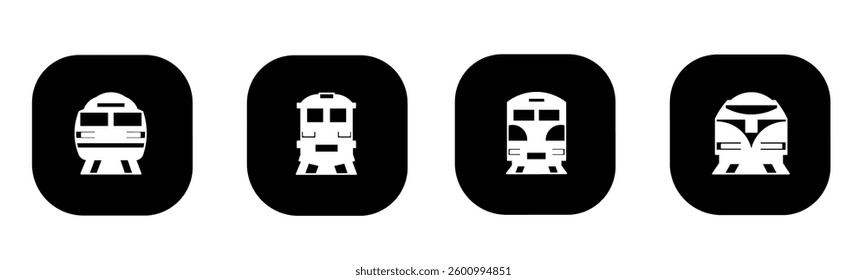 Train icon in flat. Train icon design. Stock vector.