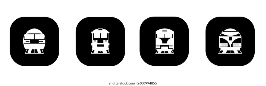 Train icon in flat. Train icon design. Stock vector.