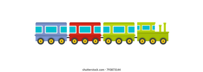 Train icon. Flat illustration of train vector icon for web.