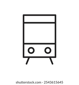 Train icon Flat line illustration