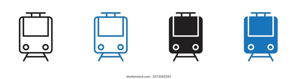 Train icon Flat line symbol