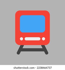 Train icon in flat style about travel, use for website mobile app presentation