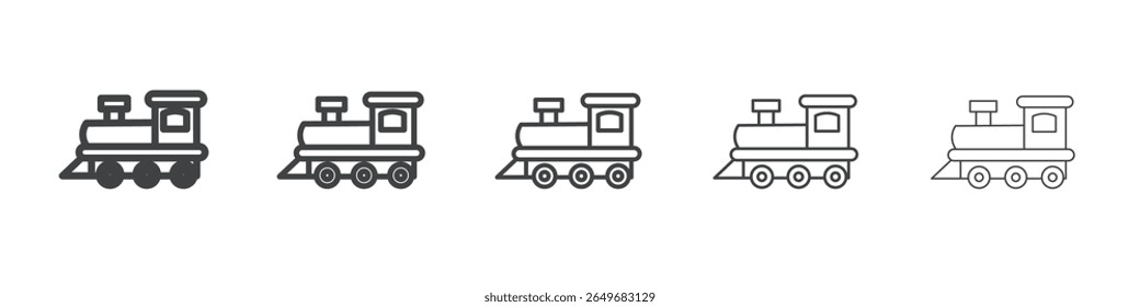 Zugsymbol flaches, dünnes Illustrationssymbol